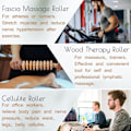 Miniatyrbild 6 av 7: Terapi Massageverktyg, Manuell Trä Fascia Massage Rulle Triggerpunkter för Att Frigöra Celluliter Ömma Muskler