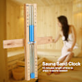 Miniatyrbillede 4 af 5: 15 Minutters Sauna-Tidsglas Sandur Timer Væghængt Træ Timeglas Blå