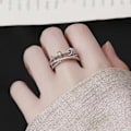 Miniatyrbillede 4 af 5: Anti-angst Ringe til Kvinder Mænd Unisex Justerbar Stabling Spinde Worry Ring