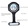 Miniatyrbild 7 av 8: Elektronisk Multifunktionell Sjuksköterske Klocka Silikon Sjuksköterske Klocka Luminous Alarm Chronograph Digital Bröstklocka