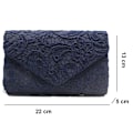 Pikkukuva 5 / 8: Naisten Elegantti Kukallinen Pitsi-Iltapuku-Clutch-Kirjekuori Prom-Käsilaukku Häälaukku