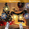 Miniatyrbild 2 av 7: Fairy String Lights Julbelysning, 120 LED 8 lägen Dimbara String Fairy Lights med fjärrkontroll, Vattentät Koppartråd Dekorativ Hängning