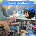 Miniatyrbild 5 av 5: Tarpklämma Krokodilmunn Multifunktionell Säkrar Klämma med Starkt Låsgrepp Klämma Fångstklämma Campingklämma Klämma Åtdragning Låsgrepp Tält Knapp för Utomhus