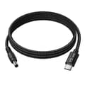 Nylon Braided USB C Cable PD100W Charging Cable for Laptops and Electronics Low Heat Control Power Supply Cable 5.5x2.1 straight hea