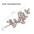 Miniatyrbilde 3 av 5: Rhinestone Bryllupshårklipp Blad Bryllup Hårnål Brud Perle Krystall Hårklipp Rhinestone Barrette Bryllup Hårnåler Hår