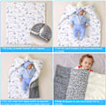Miniatyrbillede 4 af 6: Baby Swaddle Tæppe Barnevognsindpakning, Blød Tyk Fleece Varmt Tæppe