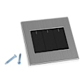 Miniatyrbillede 2 af 2: 1 Vejs 250V 10A Hjem Moderne Type Elektriske Trykknapper Vægskifterpanel (3 Gang)