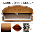 Miniatyrbillede 3 af 6: Stilful Laptop Sleeve i Canvas med Leopardmønster - Beskyttende Taske til Computer