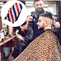 Miniatyrbillede 5 af 5: Professionel Hårklippeskåbe med Halsbørste, Salon Barber Cape, Hårklipp Tilbehør