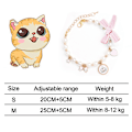 Miniatyrbillede 5 af 8: Hunde- og Katteperle Halskæde Bling Tilbehør Bånd Kærlighed Charm Vedhæng Kæledyr Hvalp Smykker til Hunhvalp Chihuahua Yorkie Justerbar Håndlavet