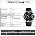 Miniatyrbild 2 av 7: Herrar Klockor Läderband Sport Mode Klänning Casual Analog Kvarts Chronograph Fader Presenter Armbandsur, Urtavla diameter 46mm