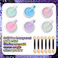 Miniatyrbild 3 av 6: 6-pack Nagelpulver Set 6 Färger Nagelpulver Nagel Effekt för Nageldekoration Salong Hem DIY
