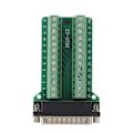 Miniatyrbild 8 av 8: 25-polig Terminalblockanslutning Signalmodul Skruvtyp PCB-terminalbräda för kommunikationsfelsökning DB25‑G2 Hankontakt