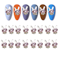 Miniatyrbilde 1 av 5: 16 stk Negle Rhinestones Skinnende Legering 3D DIY Negledekorasjon Kaninhodeform Inlagt Diamant for Neglekunst med Rhinestones Perler