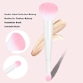Miniatyrbillede 2 af 6: Foundationbørste til flydende makeup Dobbeltsidet foundationbørste & concealerbørste
