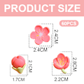 Miniatyrbilde 5 av 5: 60 stk Harpiks Blomster Flatback Knapper for DIY Hårklipp Hodebånd Scrapbooking Pynt
