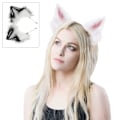 Miniatyrbillede 5 af 5: Håndlavet Faux Fur Ræv Ulveører Pandebånd Halloween Jul Fest Kostume Tilbehør