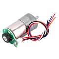 Miniatyrbillede 2 af 2: DC 6-12V 32-64RPM 1:110 Reductionsgearingsmotor med EncoderDC Fuldstændig Metal Gear Motor med Encoder