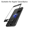 Miniatyrbillede 2 af 5: 3x Hærdet Glasbeskyttelse iPhone 6/7/8 Plus 5D Dækker hele skærmen Sort Transparent