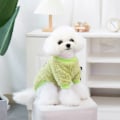 Miniatyrbillede 5 af 7: 2 stk. Hunde-Sweatre til Små Hunde, Fleece Tøj, Vintervarme Hvalpe-Sweatre, Kæledyrs Kattetøj (Lyseblå + Avocado Grøn)