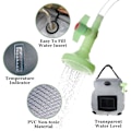 Miniatyrbilde 4 av 5: Solcelled dusjpose for utendørs, badepose for camping, vanntank for dusj, bærbar dusjpose, 20L badevannspose - for strand, svømming, reiser, fotturer