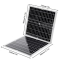 Miniatyrbild 2 av 6: SOLPERK Solar Panel Kit 50W 12V, Solar Batteri underhållsladdare underhållare + Uppgradering Vattentät Controller + Justerbart fäste för Båt Bil RV