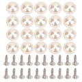 Miniatyrbild 2 av 2: 20-pack Beige Halvcirkelformade Pärl Nitar Kit för Kläder Väskor DIY Dekoration Tillbehör 14mm