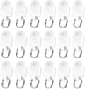 Curtain Slider Hooks Track Rail Roller Blind Silent Wheels Roller Hooks Ball Roller 50 Pcs (2.4 x 1.5 x 1 cm)
