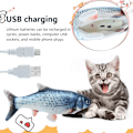Miniatyrbild 3 av 4: Leksaksuppsättning för fisk katt, simulerad fiskform docka interaktiva husdjur kudde tuggleksaker tugga bit sparka tillbehör realistiskt utseende katt kicker fiskleksak för katt