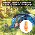 Miniatyrbild 4 av 8: 10 st Tarpklämmor med Karabinkrok - Tunga Låsgrepp Tumskruv Camp Tältklämma för Markiser Utomhus Camping Husvagn Taköverdrag Bilöverdrag