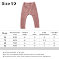 Miniatyrbild 2 av 5: Baby Leggings, enkla byxor med stor rumpa för pojkar och flickor, höst- och vinterkläder (Mörkröd)