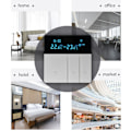 Miniatyrbilde 1 av 8: 3A Smart Termostat LCD Fargeskjerm Høy Nøyaktighet Programmerbar Termostat Vannvarme Kjelvarme for Hjem Handlecenter AC90‑240V Grå WiFi