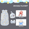 Miniatyrbilde 5 av 5: Baby Silkeorm Sovepose - Sovepose for babyer, med lue og votter