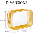 Miniatyrbild 2 av 5: Transparent Sminkväskor, 2-pack Toalettsaker Väskor i 2 Storlekar Transparenta Toalettsaker Väskor för Resor, Transparent Kosmetisk Väska Flygplats Handbagage Transparent Godkänd Väska