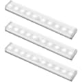 3-pack rörelsesensorlampa, 10 LED-garderobslampor, nattlampor, trapplampor - Kallvit
