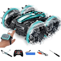 Miniatyrbild 1 av 2: Amfibisk RC-bil för barn Gestsensor 4WD Vattentät Fjärrstyrd Monstertruck Stuntbil Flickor för Pojkar Flickor