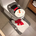 Miniatyrbild 4 av 8: 2-delad jultema toalettlock Santa toalettlocksskydd Glad jul badrumsdekorationer för festivaltillbehör
