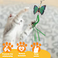 Miniatyrbild 6 av 7: Kattmask leksak fylld katt tease leksak katt trollspö Fylld trollspö Ersätt katt trollspö fäste Katt fiskespö leksak fylld