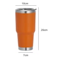 Miniatyrbild 2 av 5: Thermos Termosmugg i Rostfritt Stål, Resemugg för Kaffe, Isolerad Kaffekopp med Vikbart Lock