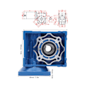 Miniatyrbillede 1 af 4: Ormgear Motor Rustfrit Stål 90W 2200 o/min XD5D90-24A121SRV-RV40 Reductionsforhold DC12V(7.5 )
