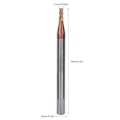 Miniatyrbilde 1 av 2: 5 stk 1 mm 4 spor Nano-belegg Spiral End Mill Wolframkarbid CNC Fræserbit
