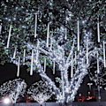 Miniatyrbild 2 av 2: Falling Rain Lights Meteor Shower Lights Christmas Lights 30cm 8 Tube 144 LEDs, Falling Rain Drop Icicle String Lights for Christmas Trees Halloween