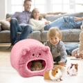 Miniatyrbilde 5 av 7: Varmt seng-hus for rotte og hamster, myk fleece-hytte, hengende hengekøye, søt leketøy-reir for små dyr