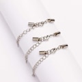 Miniatyrbillede 2 af 4: 20 stk. Læder Snorende Klips Forbindelser med Hummer Klips End Caps Forlænger Kæde til DIY Smykkefremstilling Halskæder Armbånd
