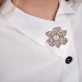 Miniatyrbillede 5 af 5: 2 stk. Kvinders Bryllupscorsage Krystal Perle Elegant Blomst Blad Brosche til Kvinder, Brud