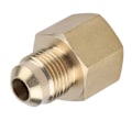 Miniatyrbillede 2 af 2: Han Adapter til BBQ Gasvarmer, Messing, 3/8'' Flare Han x 1/2'' NPT Hun