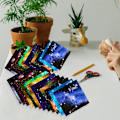 Miniatyrbillede 4 af 5: Stjernehimmel Origamipapir 100 Ark 6 tommer Kvadrat Forskellige Farver på Begge Sider Håndværk Origamipapir Kunst