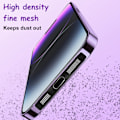 Miniatyrbild 5 av 5: Telefonhögtalare anti-damm mesh för iPhone 12/13/14 Pro Max fyrkantig form 10-pack Svart