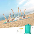 Miniatyrbild 4 av 5: Strandfilt No Sand 210 x 200 cm, Picknickfilt Vattentät Strandhandduk Strandfilt Stor med 4 tillbehör - Sandröjningstäcke för