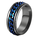 Miniatyrbillede 1 af 5: Rustfrit stålring med 8 mm drejelig ring